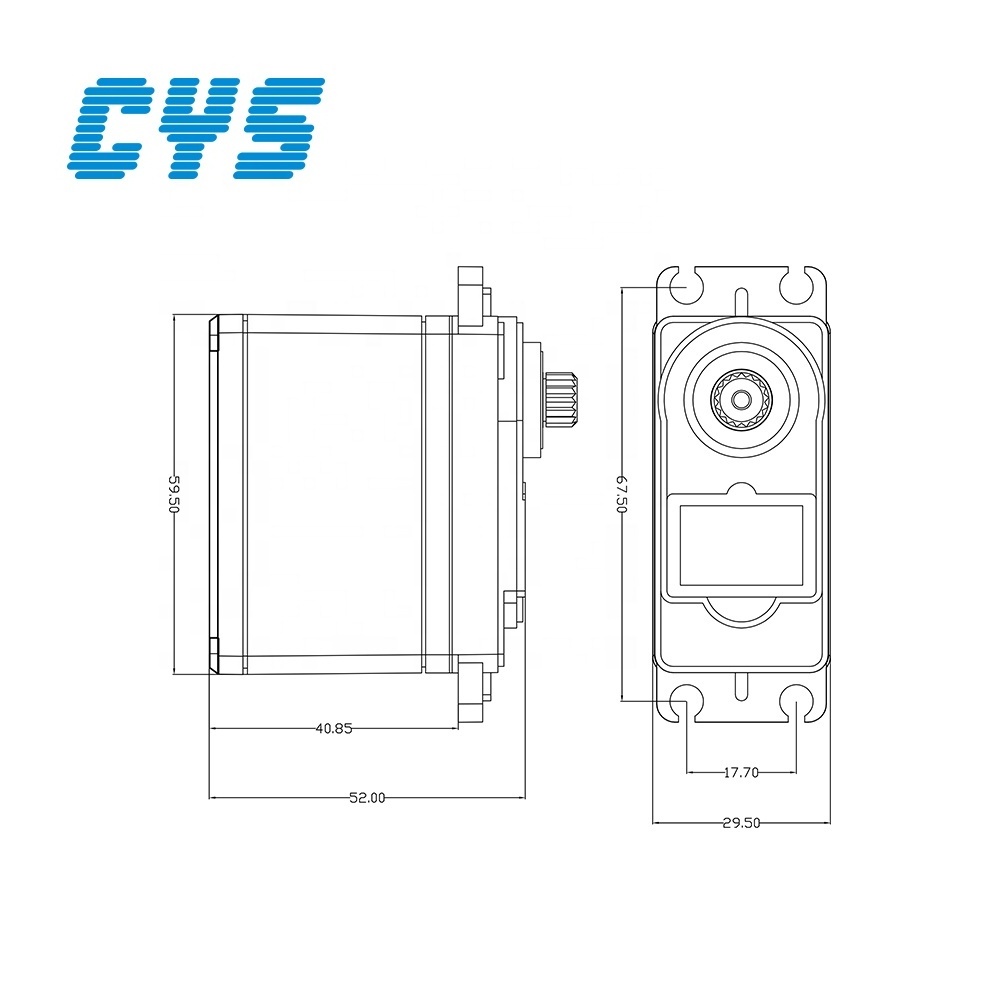 CYS-S0650A 60KG Full Metal Case High Torque Steel Gear Digital Waterproof RC Servo with DC Motor for 1/5 RC Car