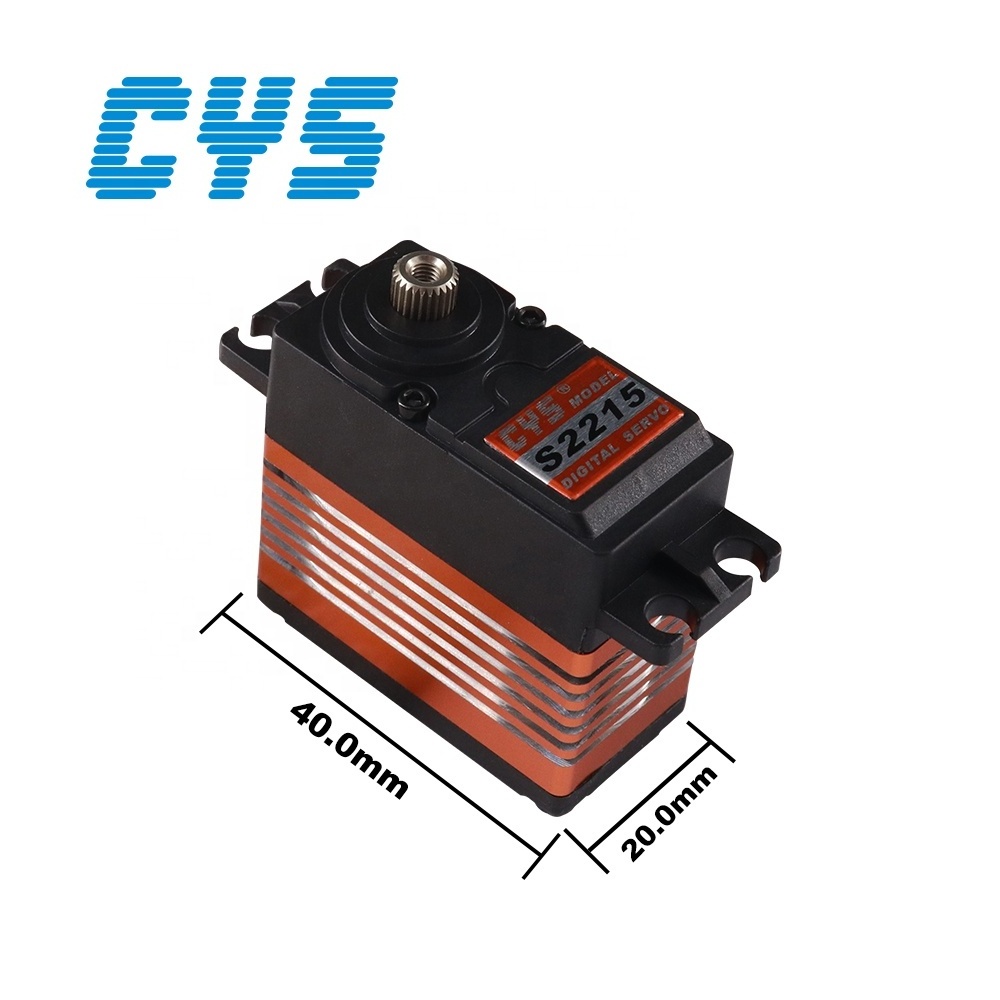 Factory wholesale CYS-S2215 60g 15kg Aluminum Middle Case Waterproof Digital CorelessTitanium Gear servo for 1/10 RC Car planes