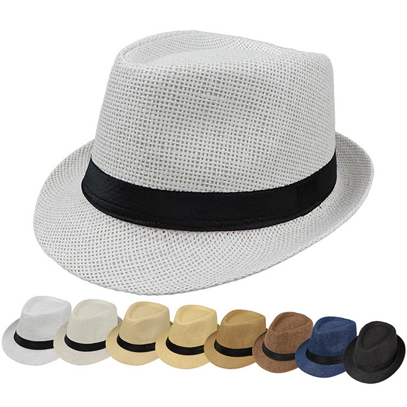 Factory Wholesale Fashion Summer Paper Straw Fedora Hat With Stock