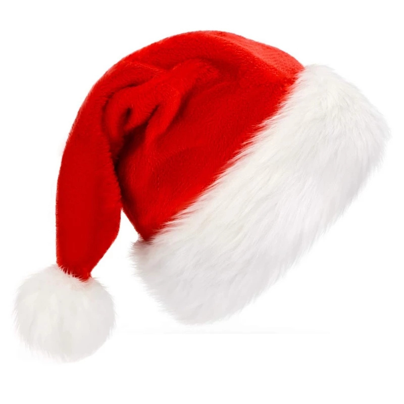 Wholesale Christmas Decoration Plush Christmas Hats Claus Hat Santa Hat Christmas For Adults