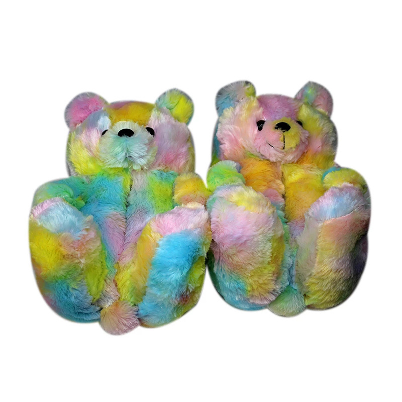 New Arrival Teddy Bear Slippers Custom Bedroom Animal Teddy Bear Slipper For Women