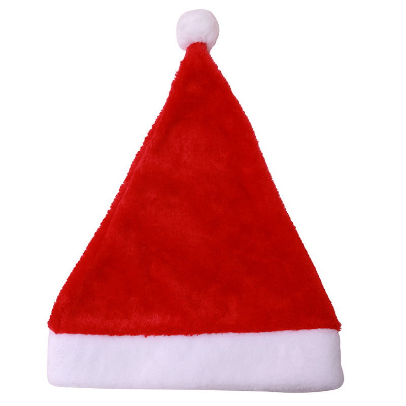 Wholesale Christmas Decoration Plush Christmas Hats Claus Hat Santa Hat Christmas For Adults