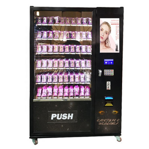 Touch screen nail polish beauty cosmetics vending machine lipstick eyelashes vending machine for sale