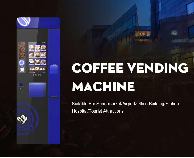 Coin operated coffee vending machine fully automatic coffee and tea vending machine with bill acceptor