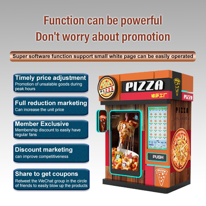 Fully automatic europe touch screen pizza vending machine hot fast food pizza vending machine for sale