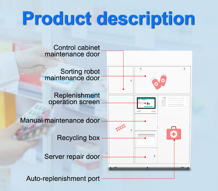 Outdoor business pharmacy medicine vending machine for water bottle and medicine
