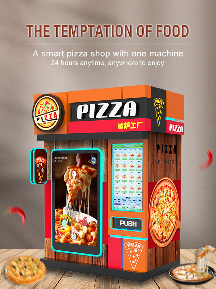 Designed portable product pizza making vending machine fast food fully automatic pizza vending machine