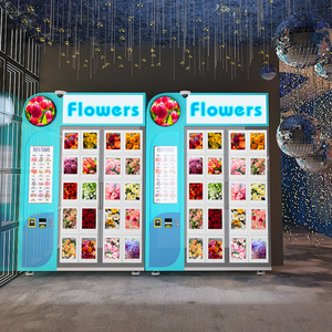 New trend automatic subway single roses flower vending machine new flower vending machine for fresh flowers bouquet