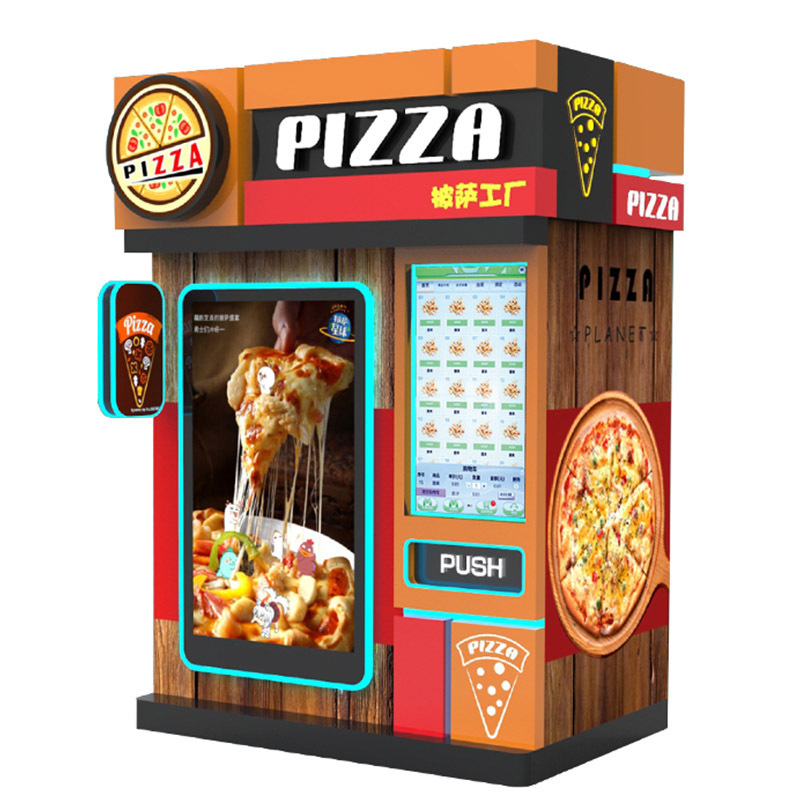 Fully automatic europe touch screen pizza vending machine hot fast food pizza vending machine for sale