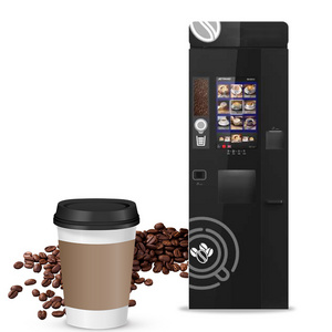 Coffee vending machine coffee making equipment automated floor standing hot cold coffee vending machine