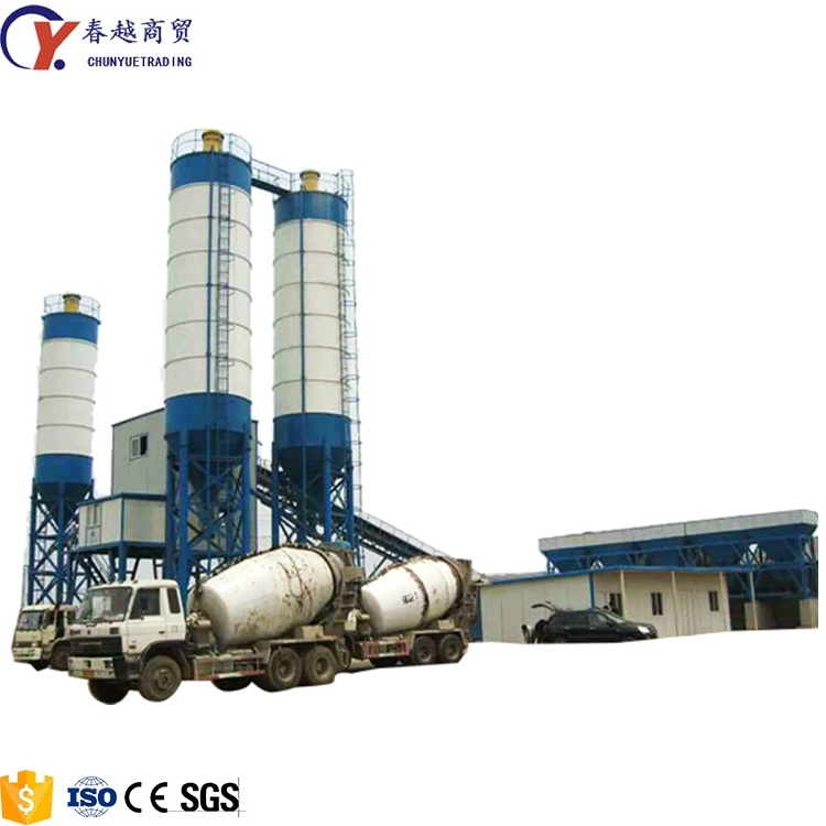 Factory price 60m3/h HZS60 belt conveyor concrete batching mixing plant for sale