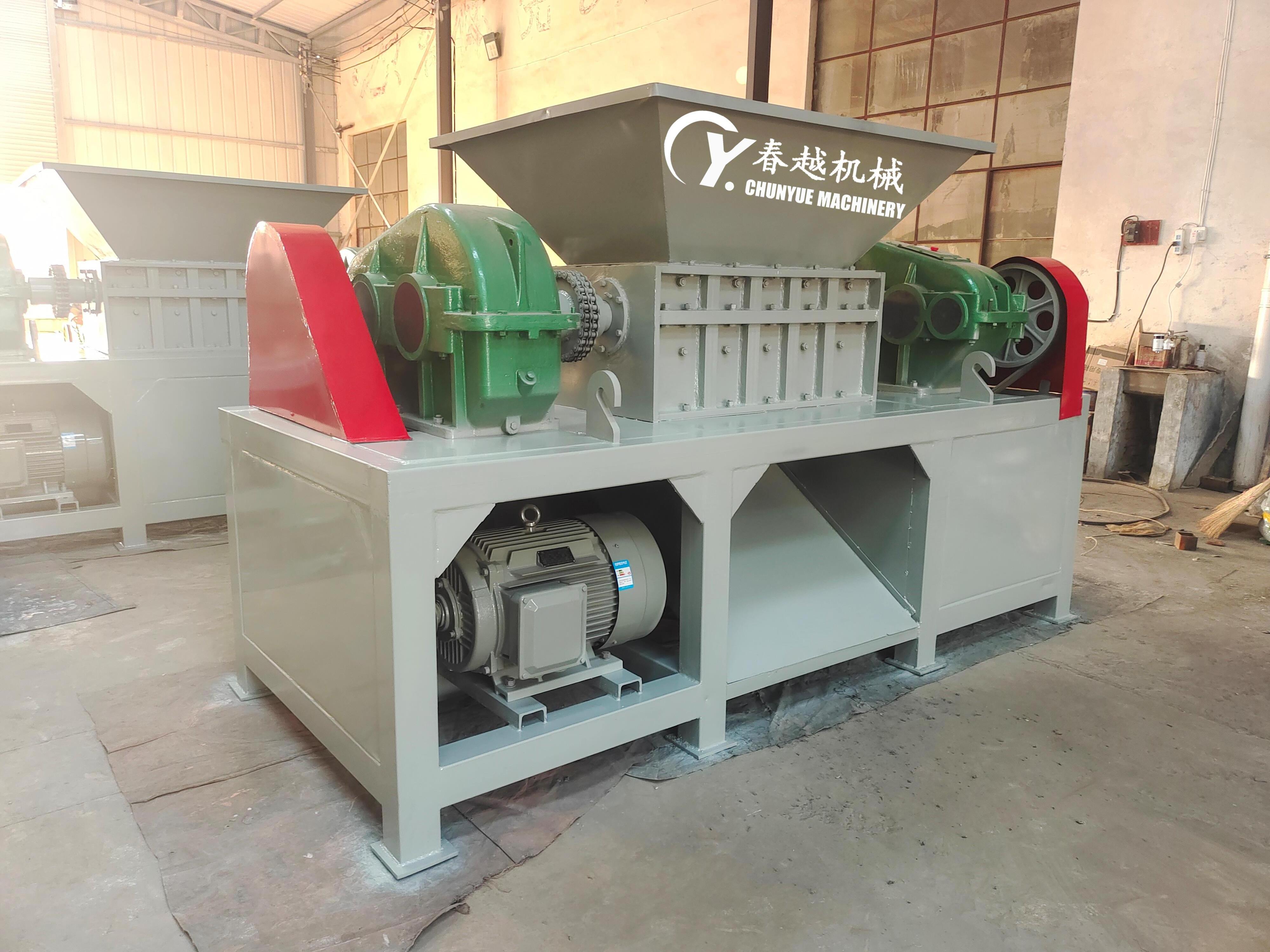 Heavy Double Two Shaft Shredder for Recycling Metal Scraps Tires Waste Plastic Wood