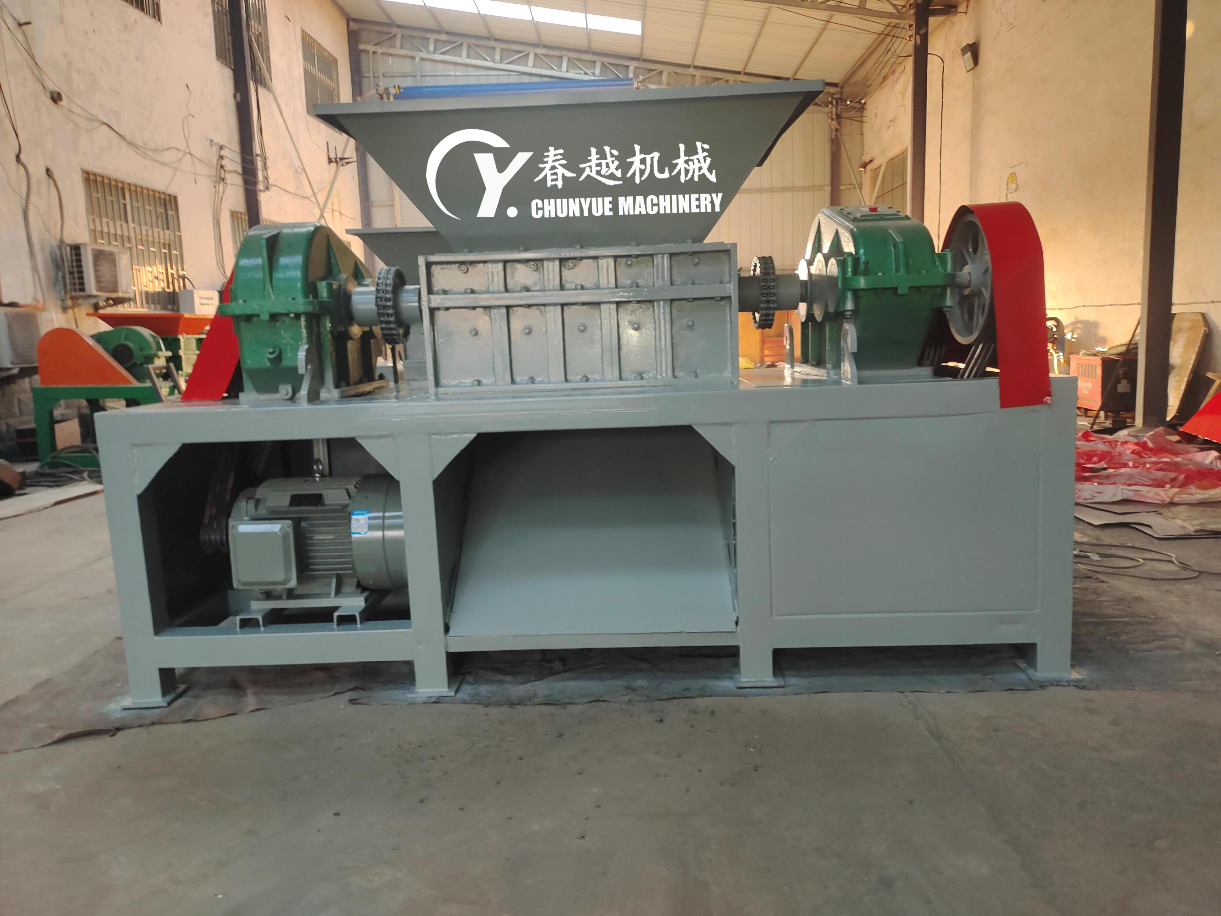 Heavy Double Two Shaft Shredder for Recycling Metal Scraps Tires Waste Plastic Wood