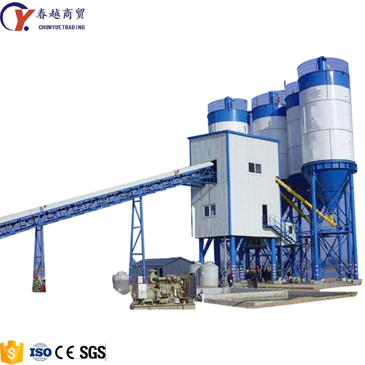 Factory price 60m3/h HZS60 belt conveyor concrete batching mixing plant for sale