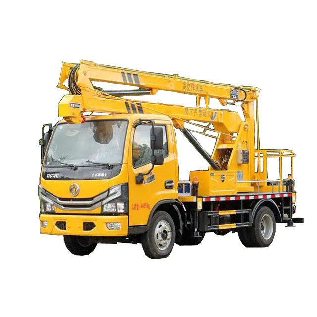 New Dongfeng 13m, 16m, 18m single row aerial folding arm lifting platform truck/aerial crane bucket truck