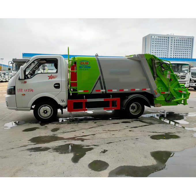 Dongfeng CLW 5tons mini waste 6CBM compactor garbage truck for sale