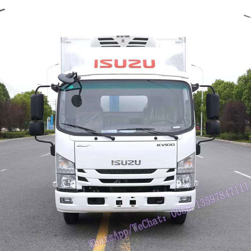 China supplier 2 axle 6 wheels High quality 4x2 ISUZUU cooling van freezer trucks refrigerator box truck