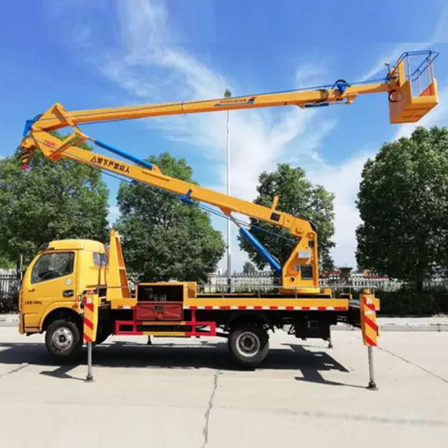 New Dongfeng 13m, 16m, 18m single row aerial folding arm lifting platform truck/aerial crane bucket truck