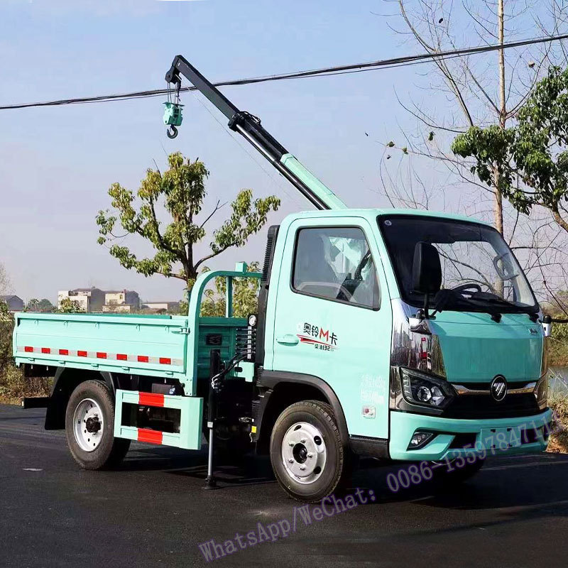 FOTON Small 2 Ton mini Truck Mobile Crane lorry mini truck mounted crane price