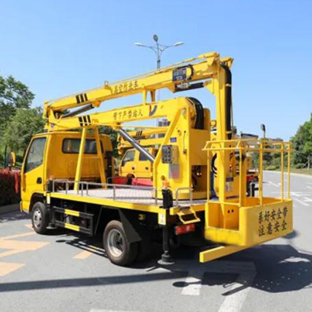 New Dongfeng 13m, 16m, 18m single row aerial folding arm lifting platform truck/aerial crane bucket truck