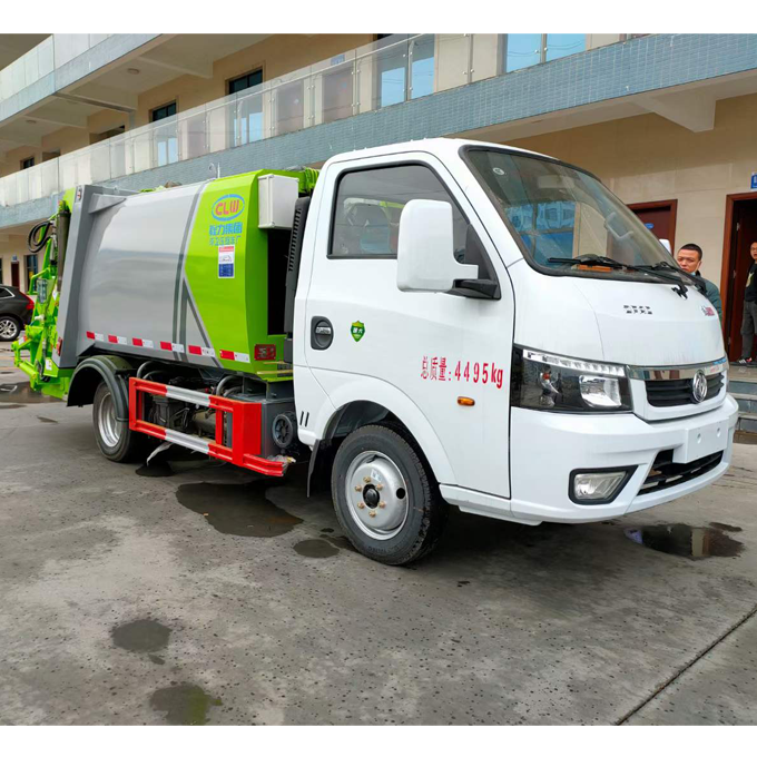 Dongfeng CLW 5tons mini waste 6CBM compactor garbage truck for sale