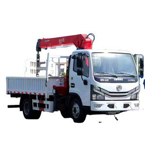 3.2T 5t Telescopic Boom Self Loader Truck Mounted Crane Dongfeng  with High Jack  Small Lift Crane