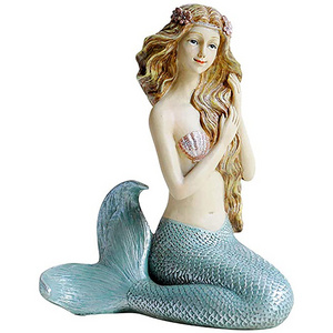 modern decoration beautiful mermaid sculpture life size resin statue for sale