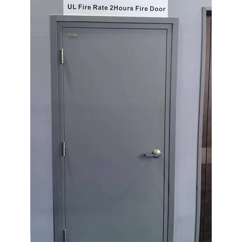 American Standard Size supermarket warehouse Fire Rated Steel Hollow Metal Commercial Door With Panic Push Bar