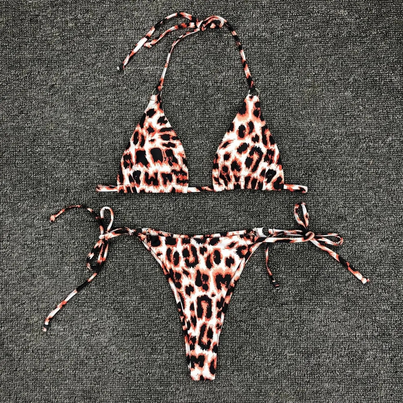 Leopard Print Swimwear Sexy Bikini 2 Pieces Swimsuit Hot Sexy Bikini Young Girl Swimwear Thong Bikini Sets For Women