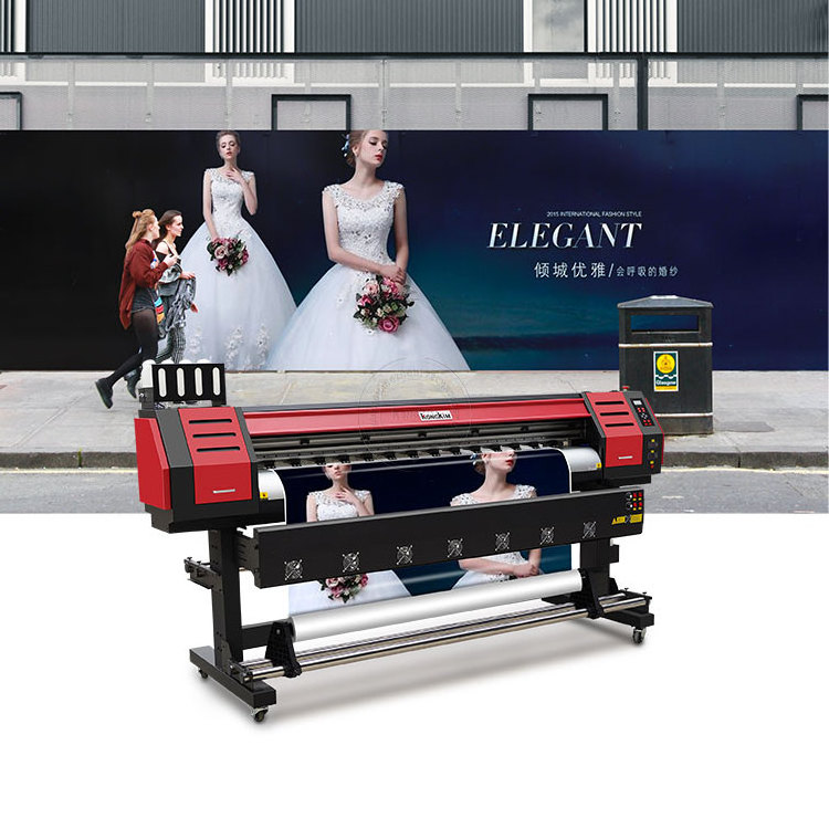 Kongkim digital print and cut all in one machine 1.6m 1.8m 3.2m eco solvent printer vinyl printing cutting plotter