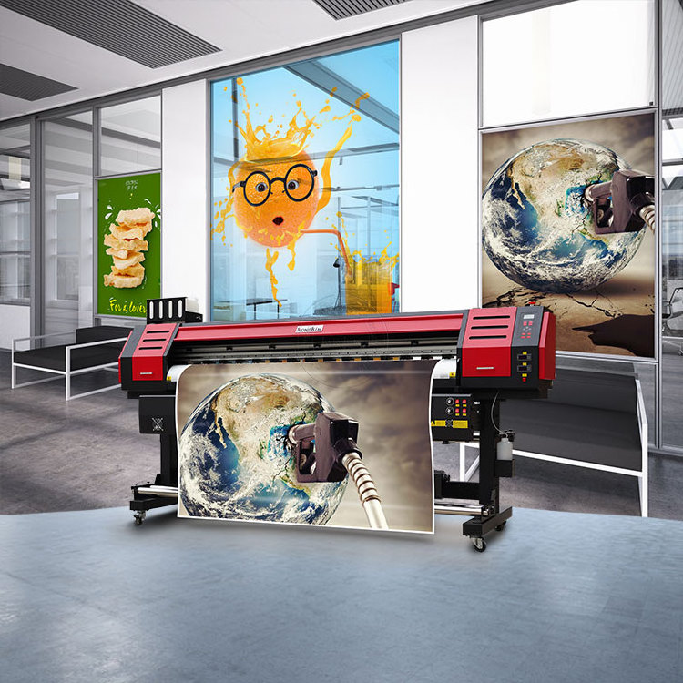 Kongkim digital print and cut all in one machine 1.6m 1.8m 3.2m eco solvent printer vinyl printing cutting plotter