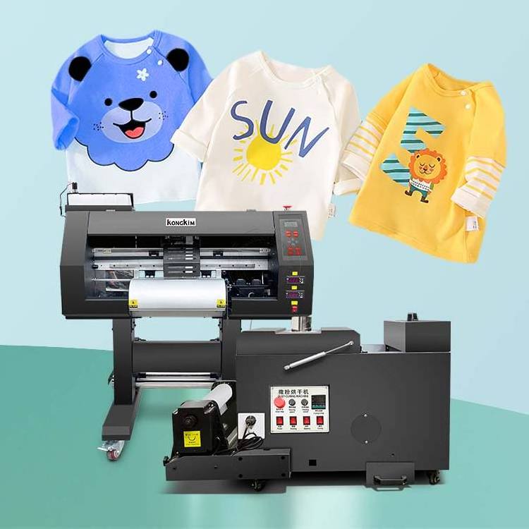 Dtf printer manufacturer 30cm XP600 printer dtf t-shirt cloth printing with keypad button powder shaker A3