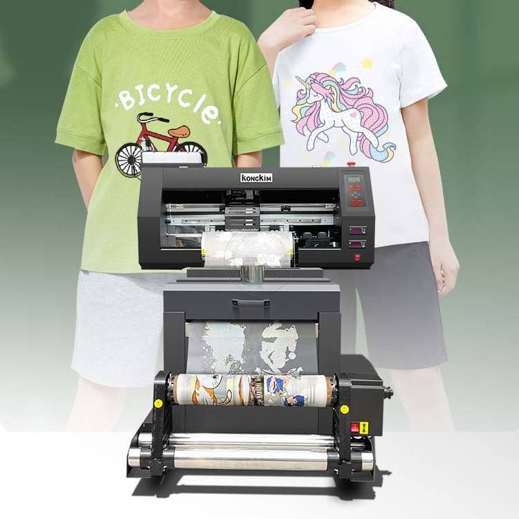 Dtf printer manufacturer 30cm XP600 printer dtf t-shirt cloth printing with keypad button powder shaker A3