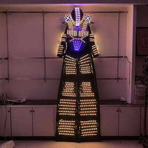 Adult carnival party wear club Stilt walker Robot LED Ballroom Robot costume