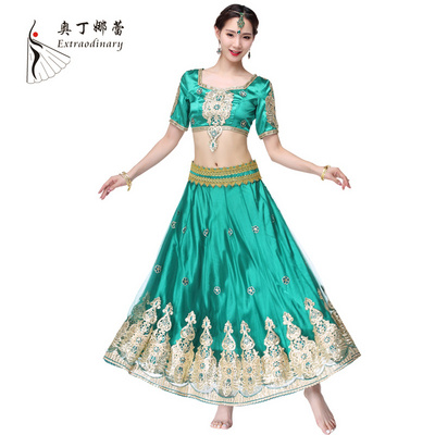 Indian sexy belly bollywood girls dance costumes clothing