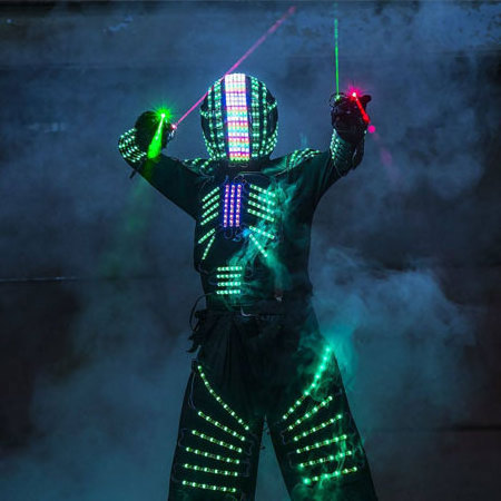 Night Club carnival party wear Stilt Robot LED Ballroom Robot costume