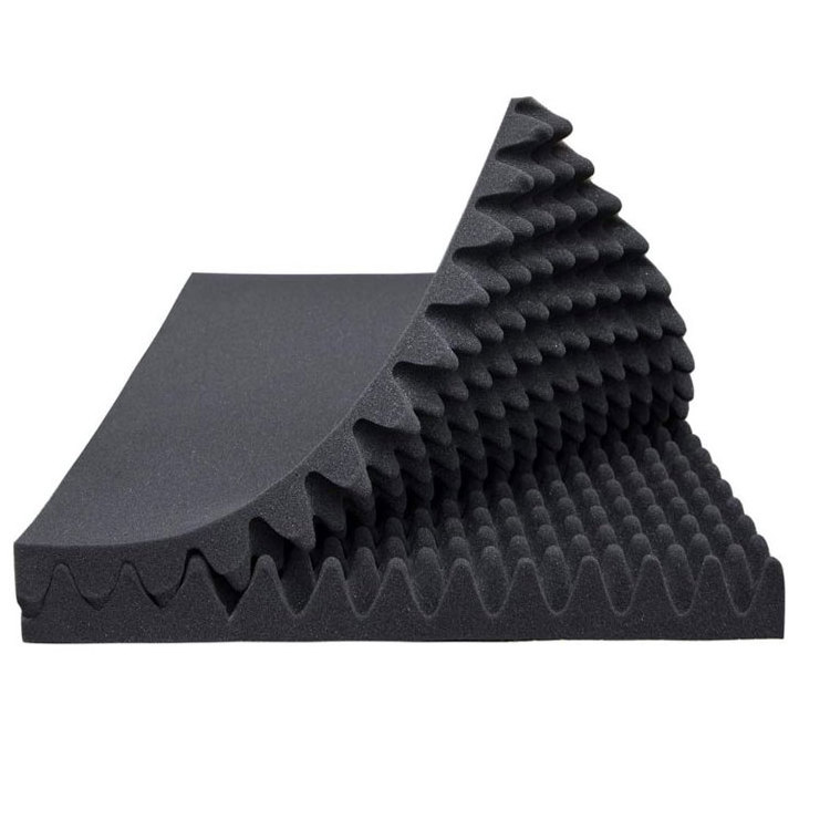 Convoluted Egg Crate Design black Acoustic Wedge Panel Studio Soundproofing Foam Wall Tiles 24