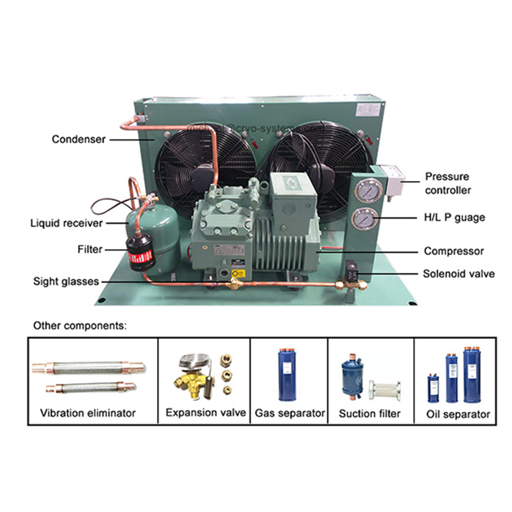 Aidear Factory Direct Price solar compressor refrigeration tube ice machine 30ton without Condenser unit for freezer