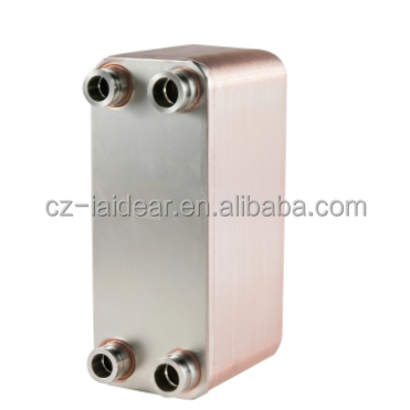 High pressure swept copper plate heat exchanger for heat pump customized with various materials