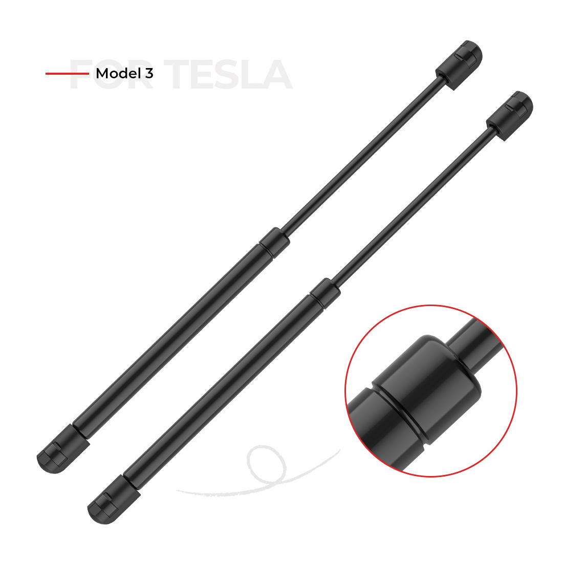 2pcs Front Lift Struts For Automobile Model 3 Bonnet Gate Boot Support Gas Spring Shock Hydraulic Rod