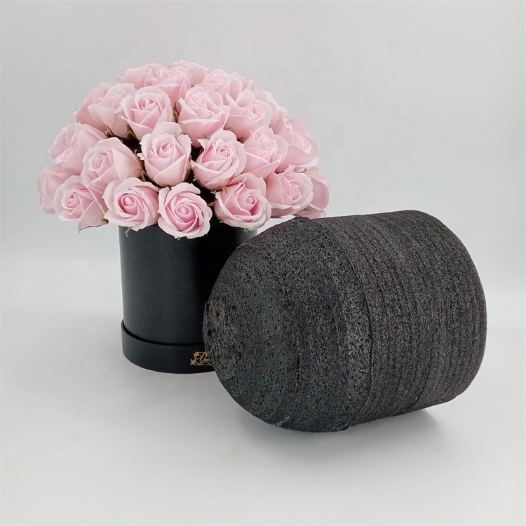 High Quality Custom Black Flower Box round Dome Foam Luxury Packaging Various Sizes inside Foil Paper Material for Packing