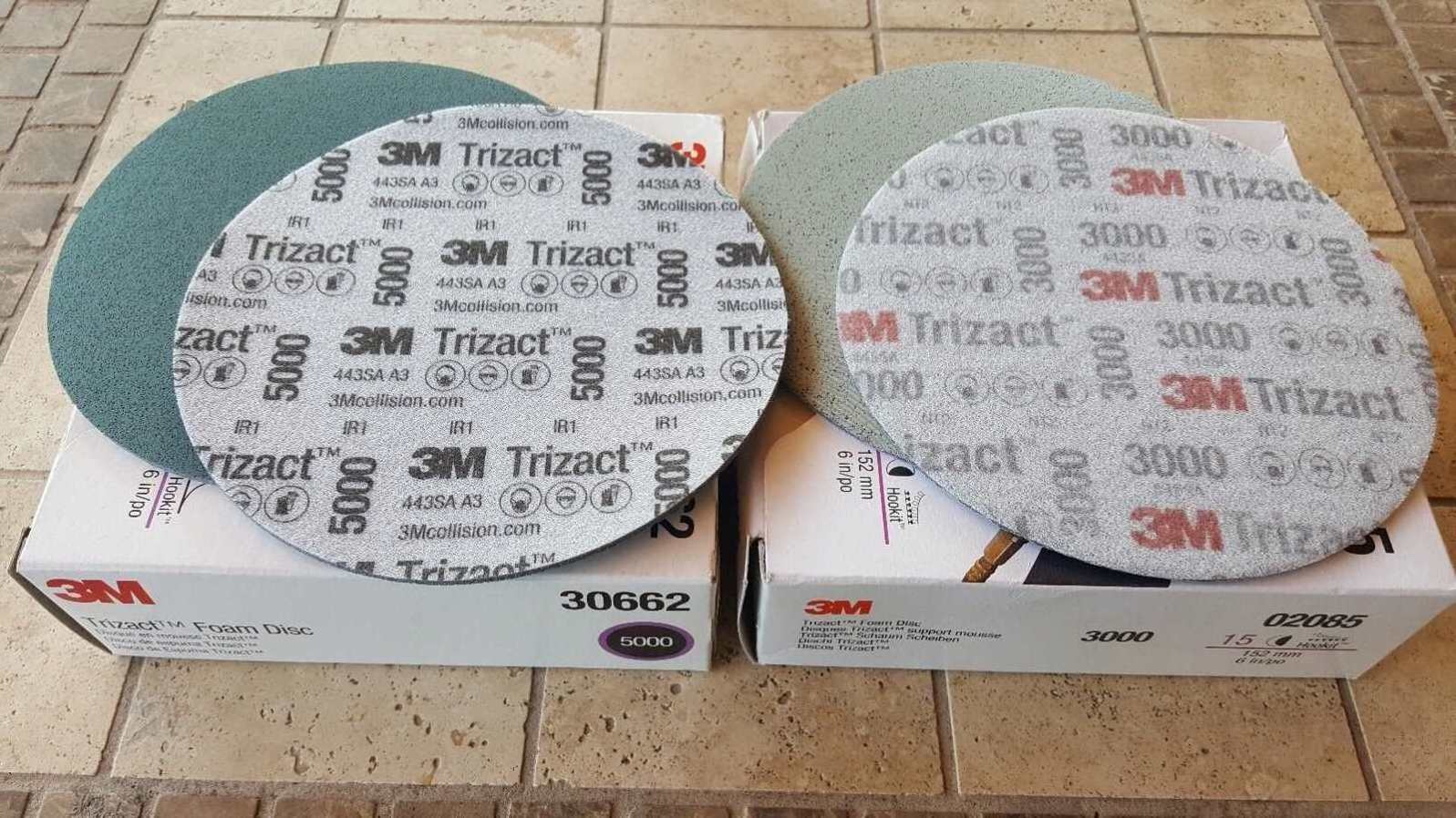 3M 30662  Trizact 5000  Hookit Foam Disc Foam Abrasive Finishing Disc 443SA  Hook & Loop Disc  15pcs/carton,4 carton/case