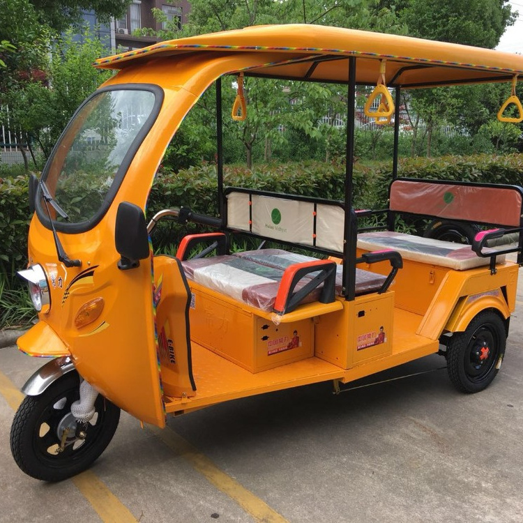 3 wheel electric taxi  cabin passenger tricycles bajaj auto taxi tricycle with 1000w 60V motor