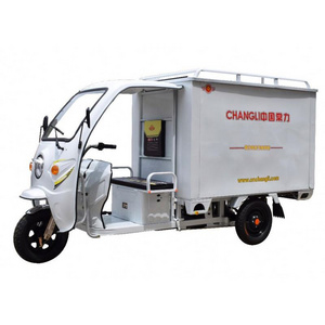 Cargo compartment enclosed electric tricycle for postal and express delivery