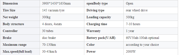 Chang Li electric car New Electric pickup Car electric truck 4x4 Electric Utility Vehicle with Cargo Box pickup truck