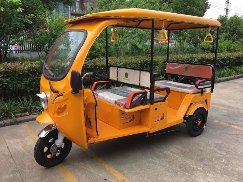 Chang li Solar energy Passenger 3 Wheel Auto Rickshaw Six Passenger Electric Tricycle Taxi with solar panel hybrid power