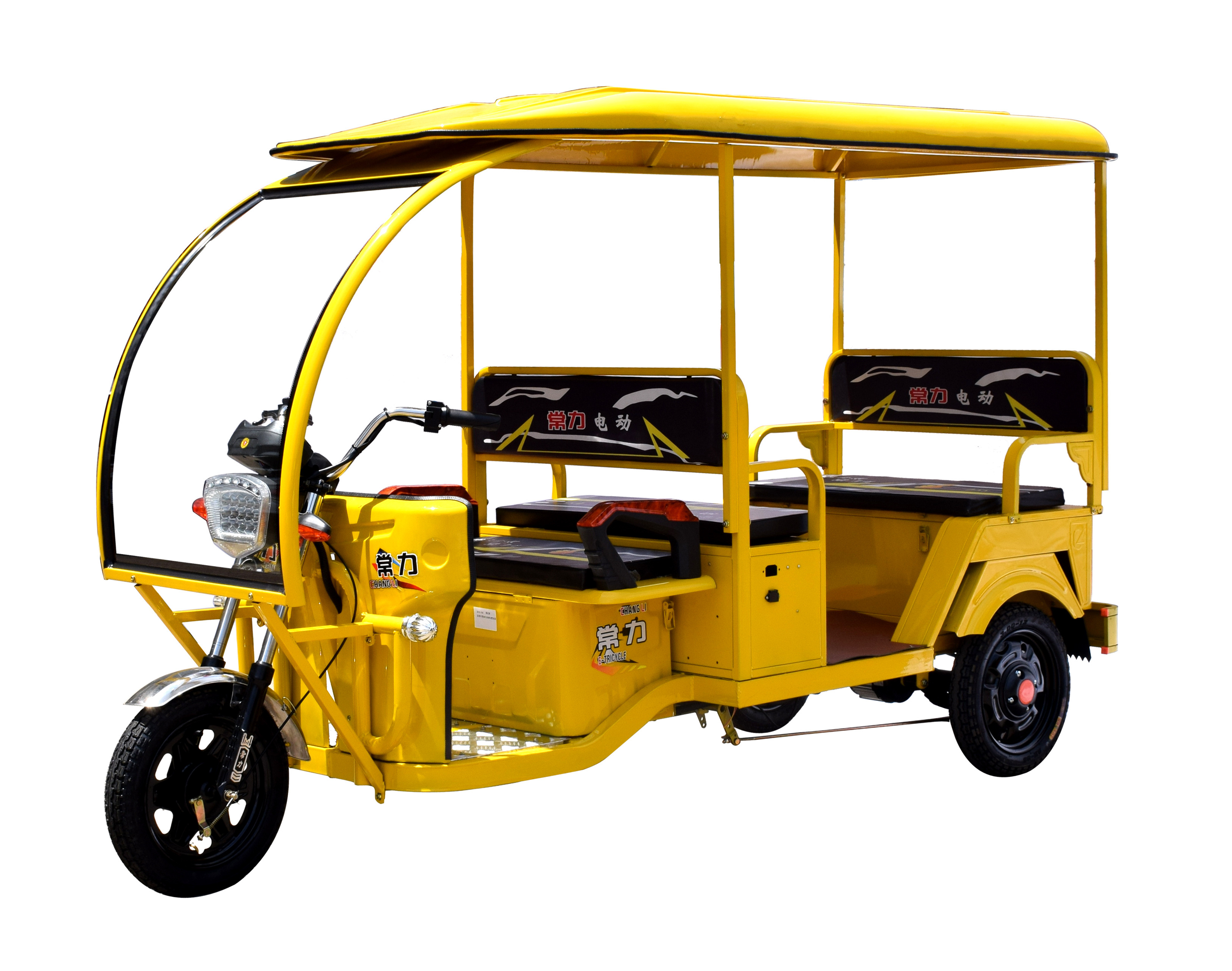 changli 6 adult passenger with passenger seat philippine bajaj style tuk tuk three wheel 1000w electric taxi tricycle with roof