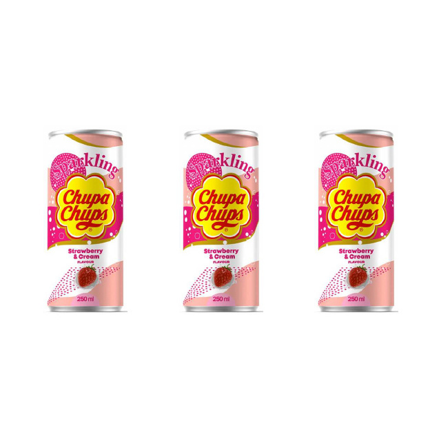 Top selling sparkling refreshing lemonade with creamy strawberries drinking Sparkling Strawberry Cream 250 ml