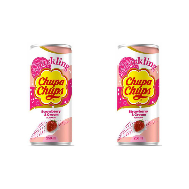 Top selling sparkling refreshing lemonade with creamy strawberries drinking Sparkling Strawberry Cream 250 ml