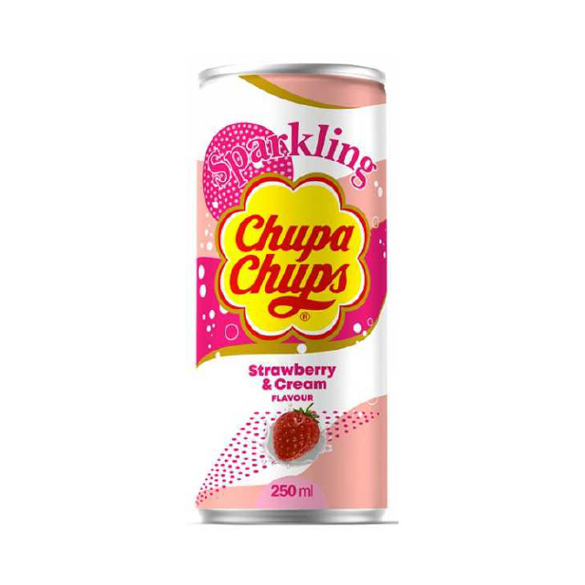 Top selling sparkling refreshing lemonade with creamy strawberries drinking Sparkling Strawberry Cream 250 ml